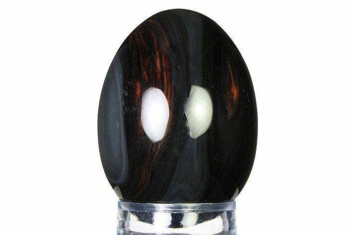Polished Sheen Obsidian Egg - California #322373